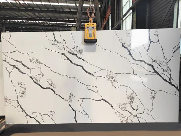 Sab saum toj Calacatta Quartz Hom Hauv Is Taws Nem